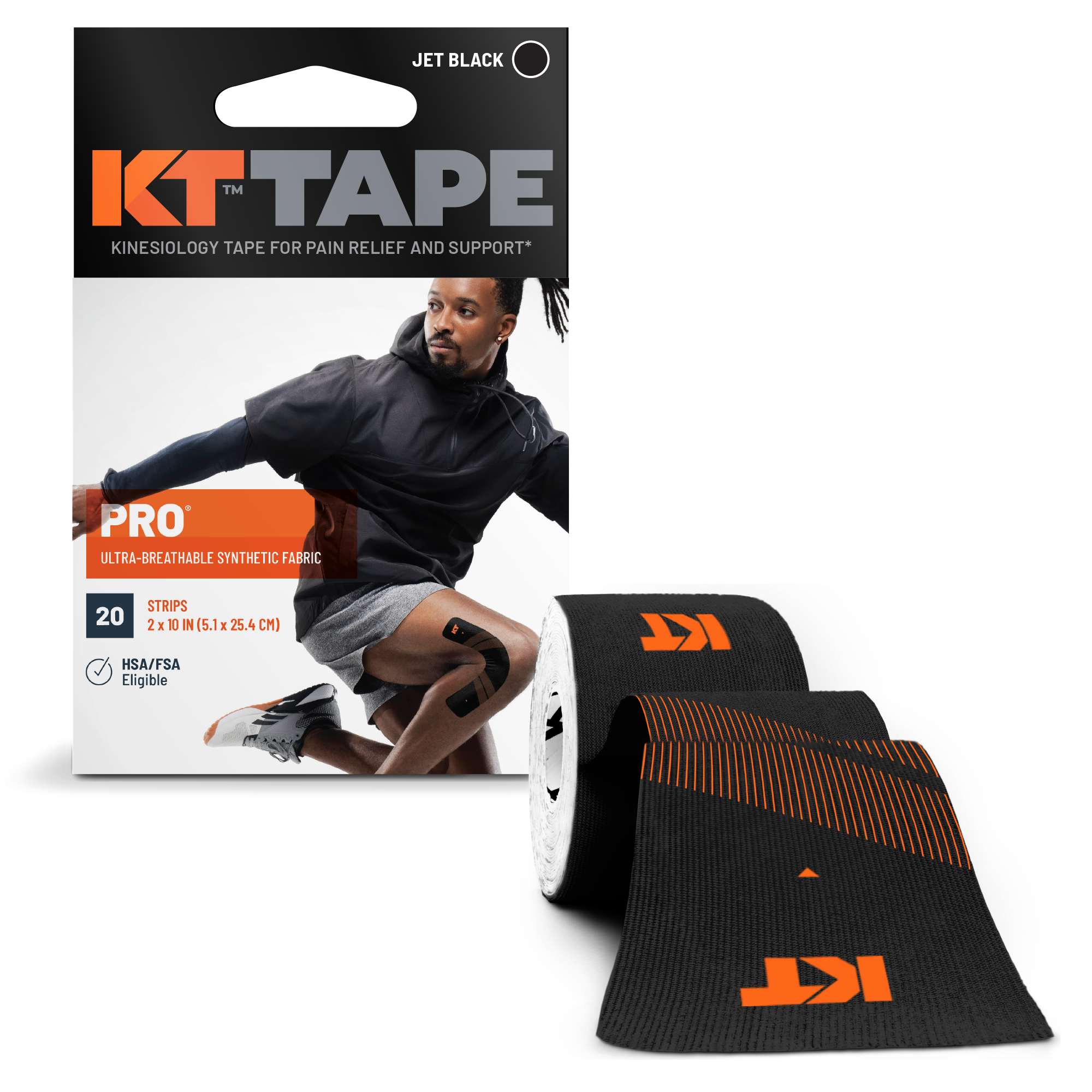 KT Tape Pro packaging with roll#color_jet-black