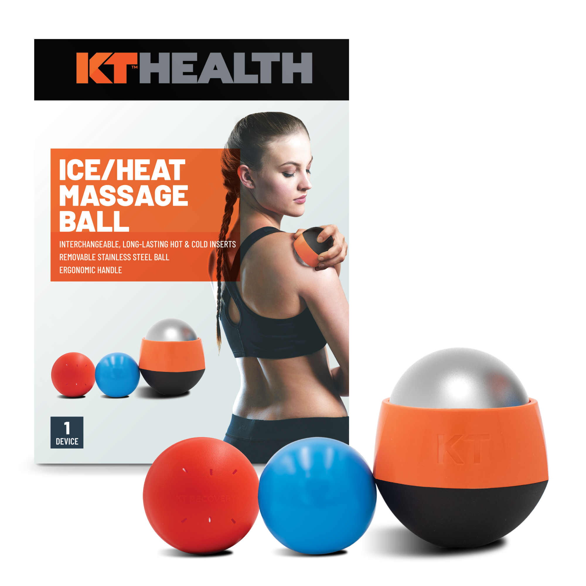 KT Recovery+® Ice/Heat Massage Ball - Cold Heat Therapy for Muscle Recovery  – KT Tape