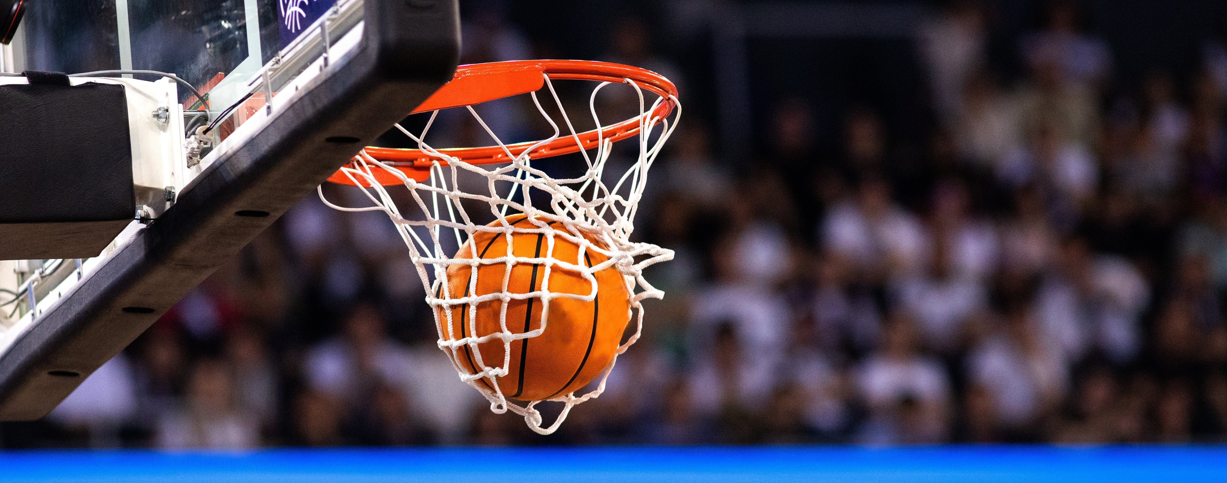 basketball going through hoop
