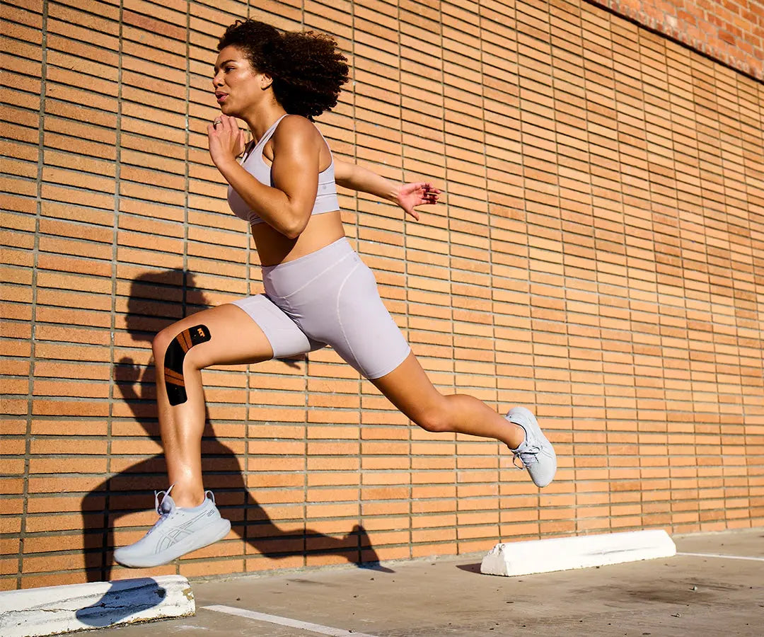 woman running with KT Kinesiology Tape