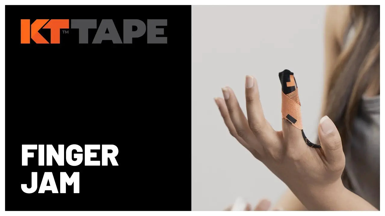 KT Tape Pro synthetic kinesiology tape roll used for taping jammed fingers, wrist, or thumb injuries