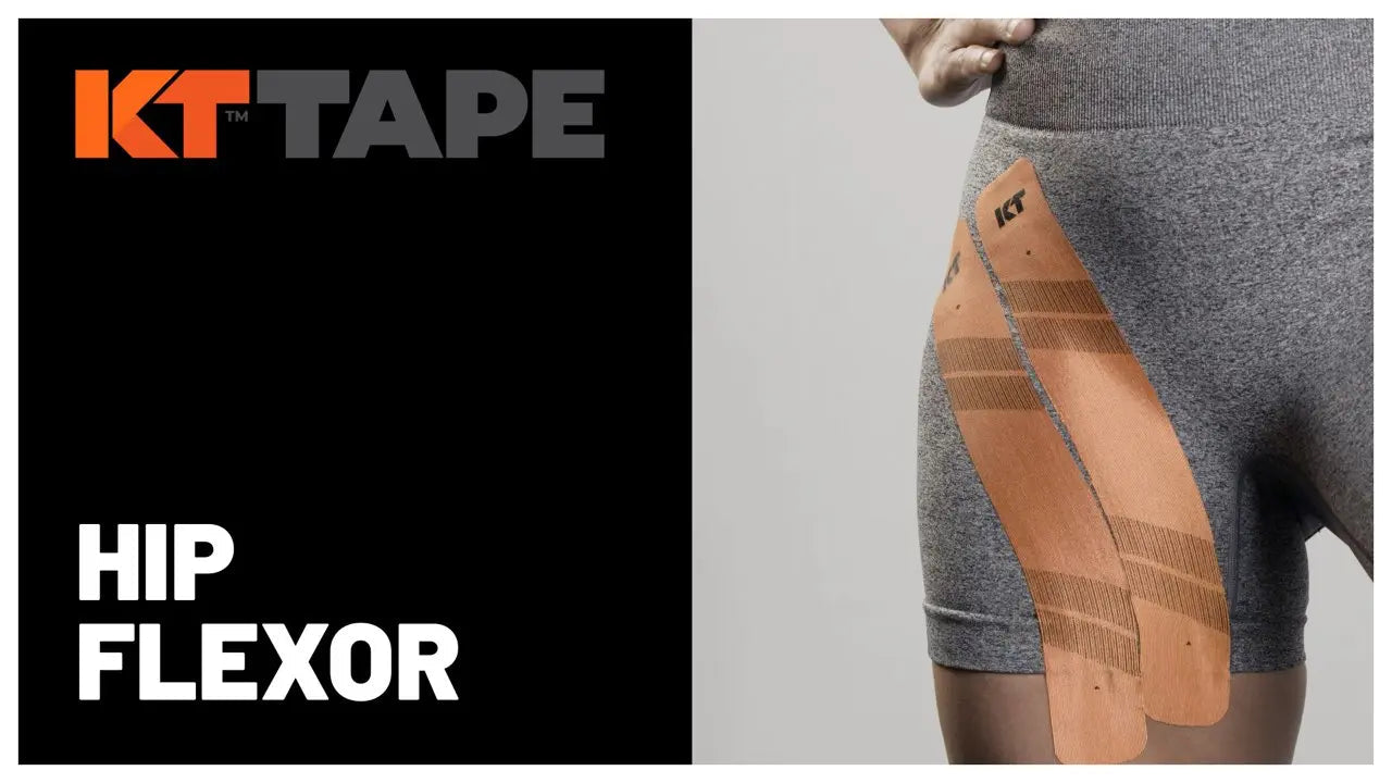 KT Tape Pro Jet Black Roll for hip flexor pain relief and groin strain taping