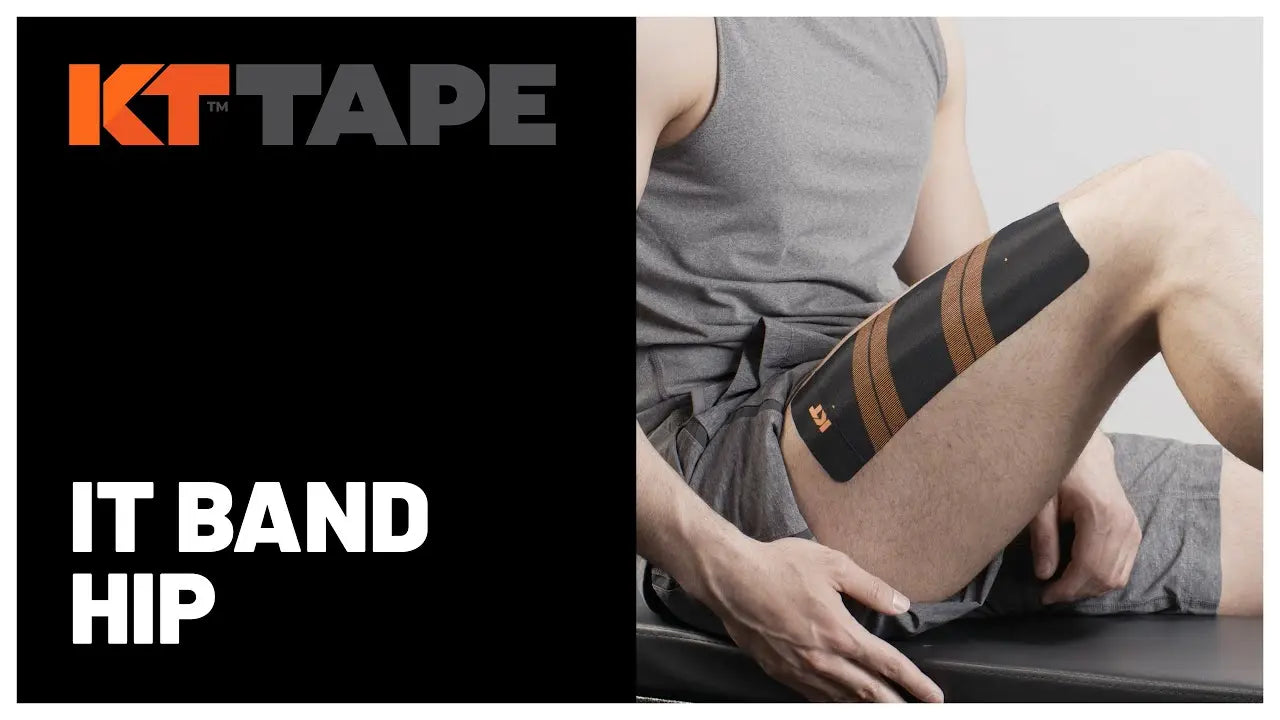 KT Tape Pro Wide kinesiology tape roll used for IT band pain and iliotibial band syndrome support