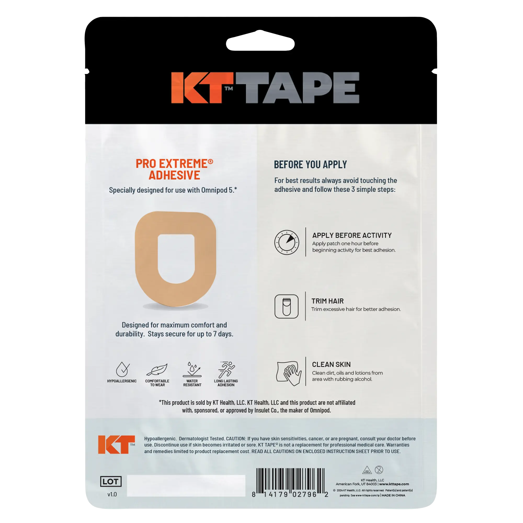 KT Tape Insulin Pump Patch