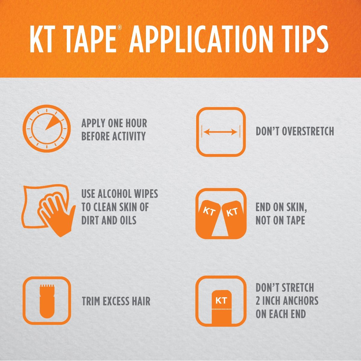 KT Tape Original Cotton 150 Strip 10" Precut