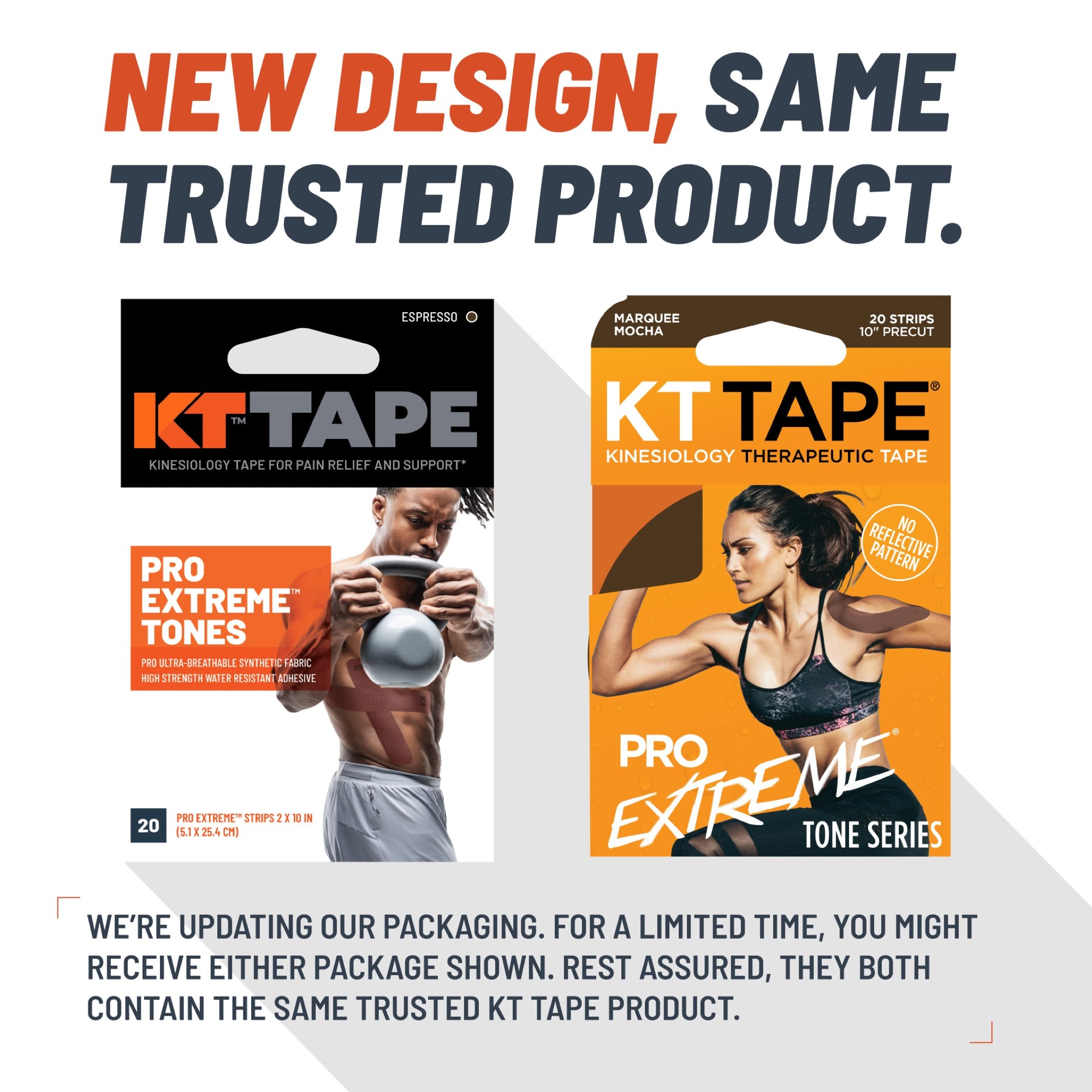KT Tape Extreme Synthetic Pro Kinesiology Tape, Mocha