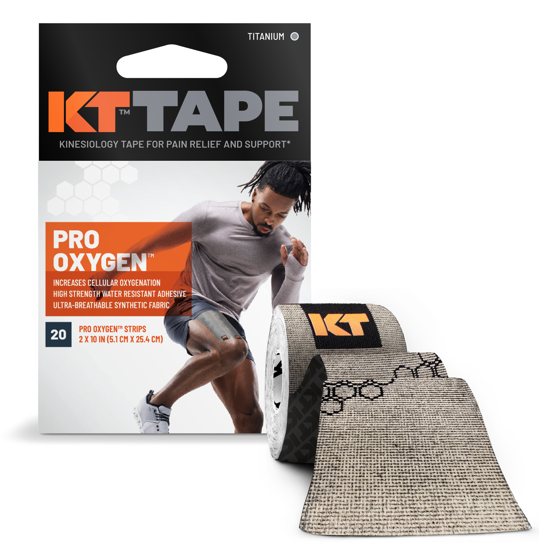 KT Tape Pro Oxygen box with tape roll
